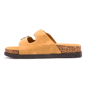 Sandalia Mujer Camel Arlequin Chancleta